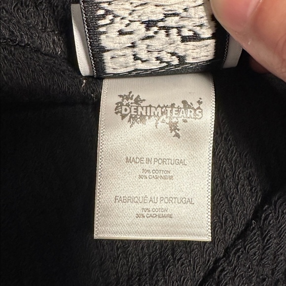 Denim Tears Zip-Up Hoodie Black Crystal Embellished Size Large NWT - Picture 7 of 7